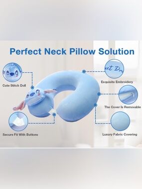MINISO stitch Travel Neck Pillow